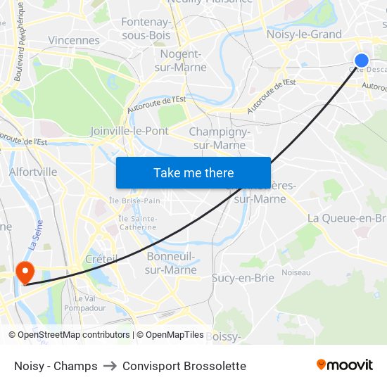 Noisy - Champs to Convisport Brossolette map
