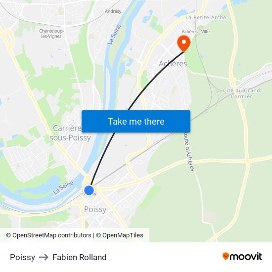 Poissy to Fabien Rolland map