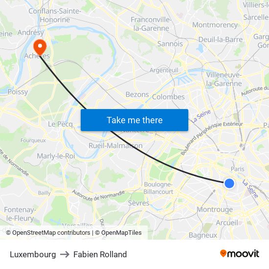 Luxembourg to Fabien Rolland map