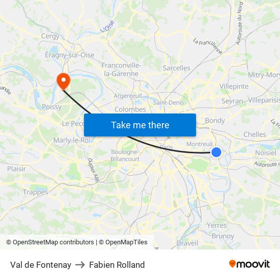 Val de Fontenay to Fabien Rolland map