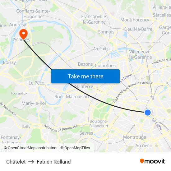 Châtelet to Fabien Rolland map