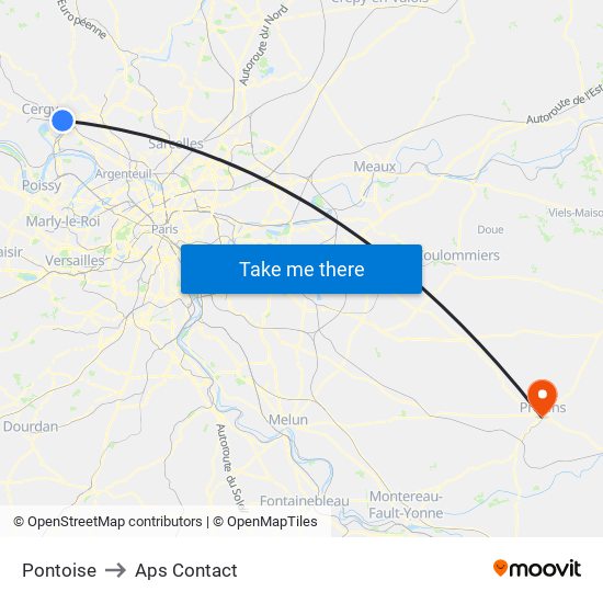 Pontoise to Aps Contact map