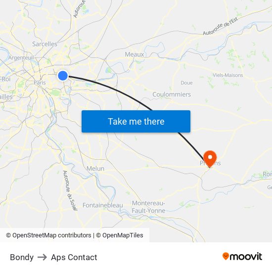 Bondy to Aps Contact map
