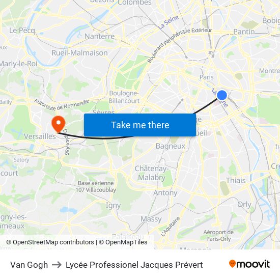 Van Gogh to Lycée Professionel Jacques Prévert map