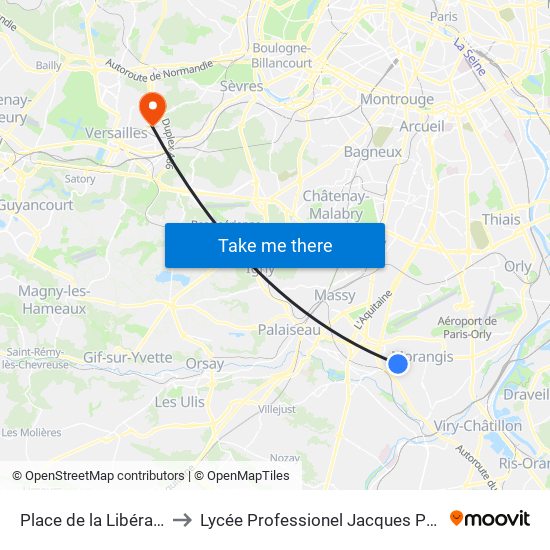 Place de la Libération to Lycée Professionel Jacques Prévert map