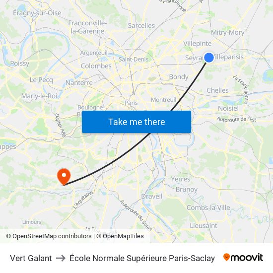 Vert Galant to École Normale Supérieure Paris-Saclay map