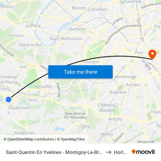 Saint-Quentin En Yvelines - Montigny-Le-Bretonneux to Horloge map