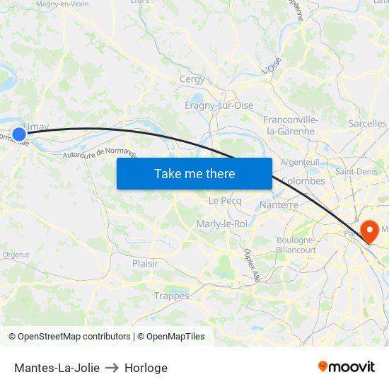 Mantes-La-Jolie to Horloge map