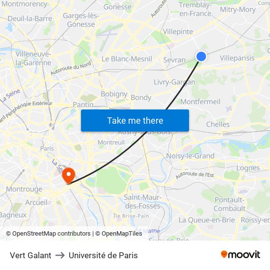 Vert Galant to Université de Paris map