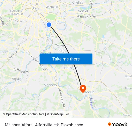 Maisons-Alfort - Alfortville to Plozoblanco map