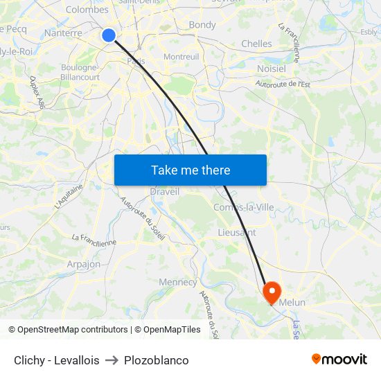 Clichy - Levallois to Plozoblanco map