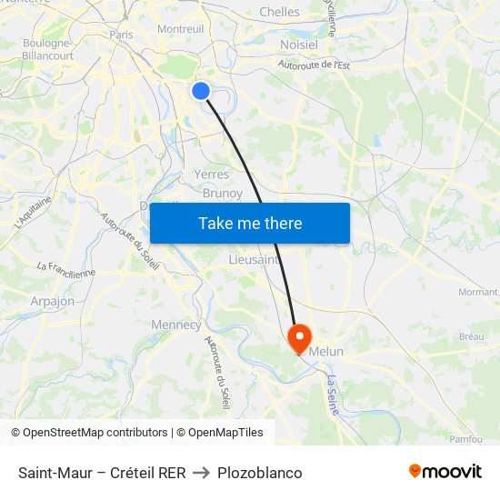 Saint-Maur – Créteil RER to Plozoblanco map