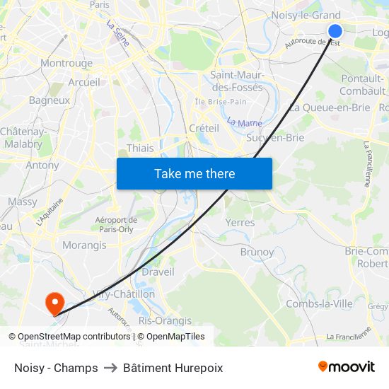 Noisy - Champs to Bâtiment Hurepoix map