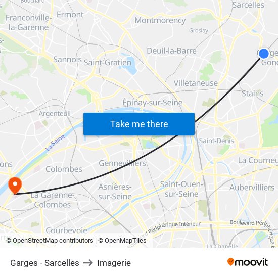 Garges - Sarcelles to Imagerie map