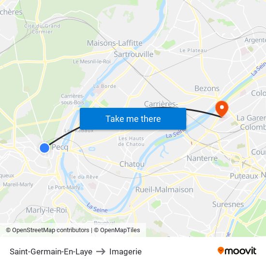 Saint-Germain-En-Laye to Imagerie map