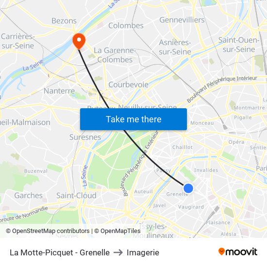 La Motte-Picquet - Grenelle to Imagerie map