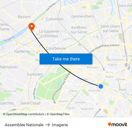 Assemblée Nationale to Imagerie map