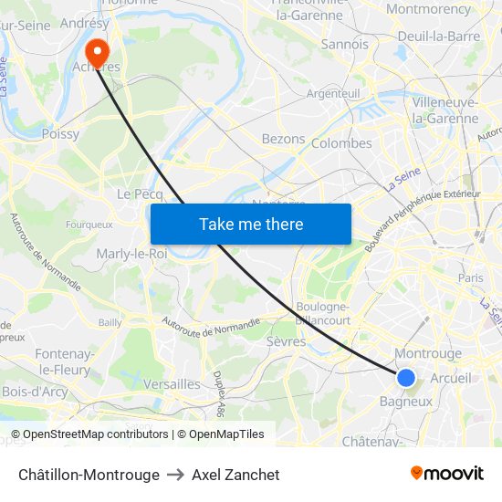 Châtillon-Montrouge to Axel Zanchet map