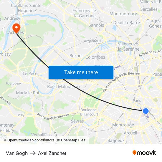 Van Gogh to Axel Zanchet map