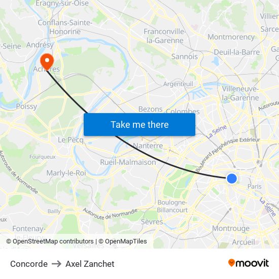 Concorde to Axel Zanchet map