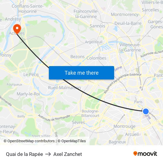 Quai de la Rapée to Axel Zanchet map
