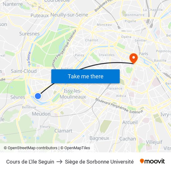 Cours de L'Ile Seguin to Siège de Sorbonne Université map