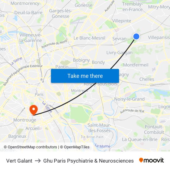 Vert Galant to Ghu Paris Psychiatrie & Neurosciences map
