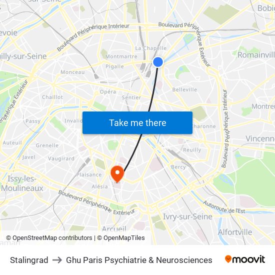Stalingrad to Ghu Paris Psychiatrie & Neurosciences map