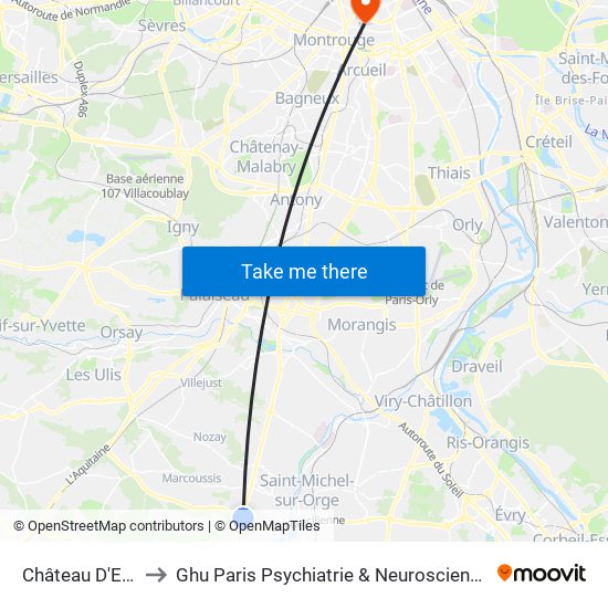 Château D'Eau to Ghu Paris Psychiatrie & Neurosciences map