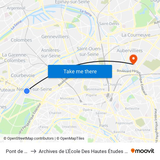 Pont de Neuilly to Archives de L'École Des Hautes Études En Science Sociales map