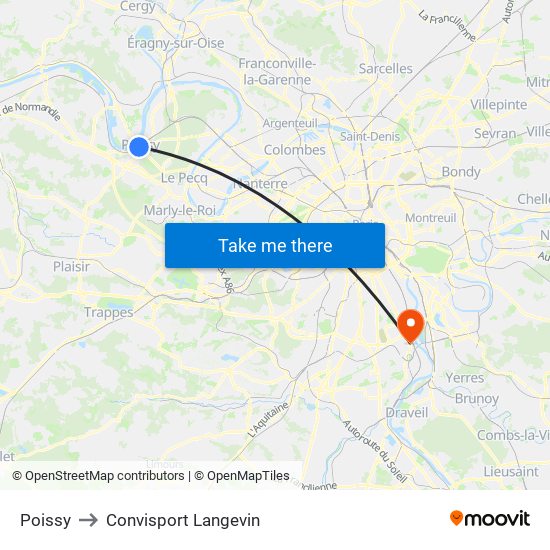 Poissy to Convisport Langevin map