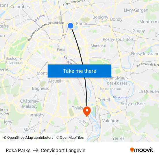 Rosa Parks to Convisport Langevin map