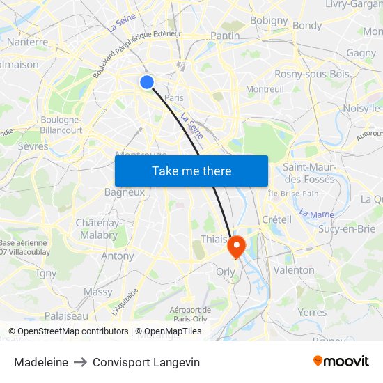 Madeleine to Convisport Langevin map
