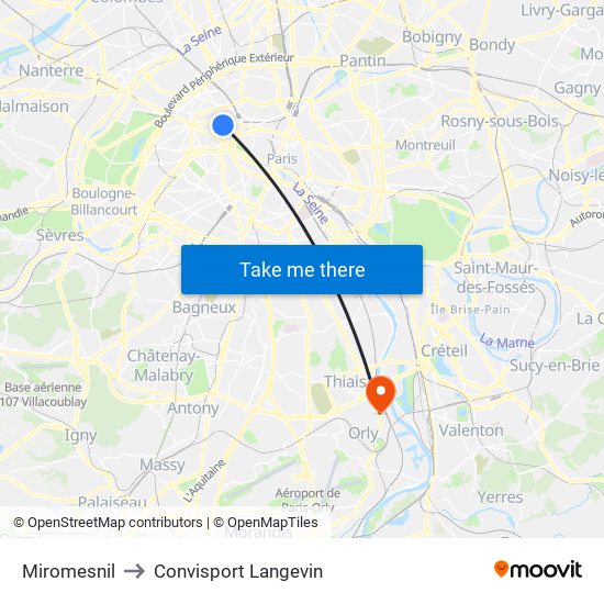 Miromesnil to Convisport Langevin map