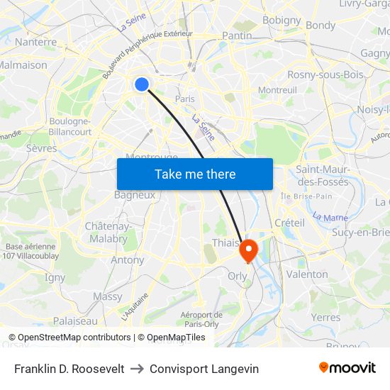 Franklin D. Roosevelt to Convisport Langevin map