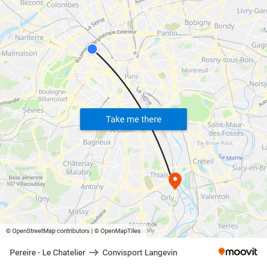 Pereire - Le Chatelier to Convisport Langevin map