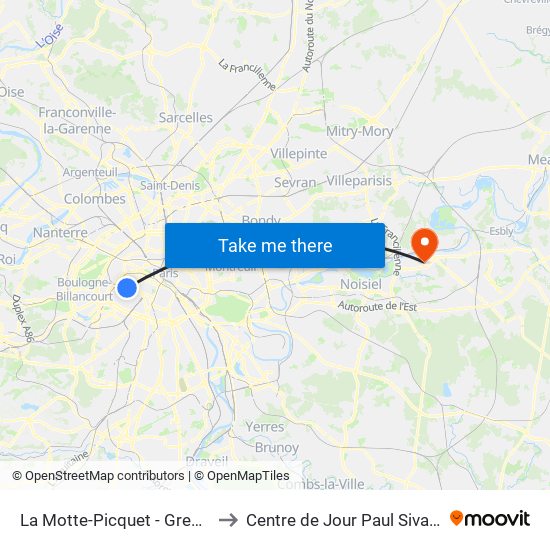 La Motte-Picquet - Grenelle to Centre de Jour Paul Sivadon map