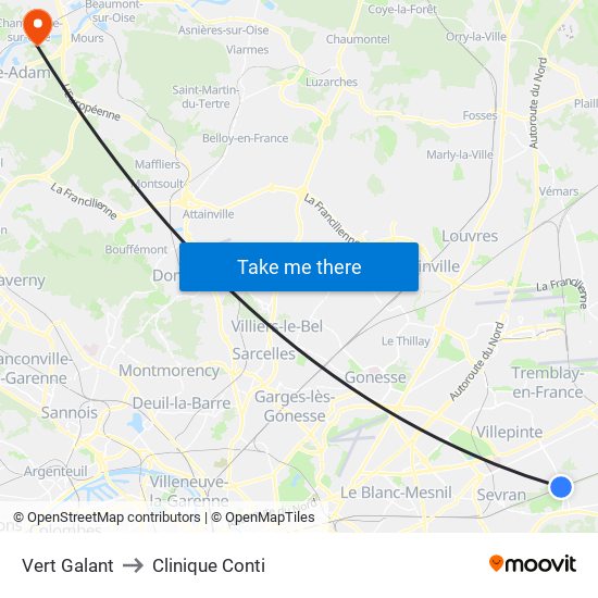 Vert Galant to Clinique Conti map