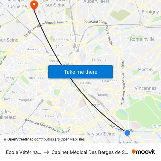 École Vétérinaire to Cabinet Médical Des Berges de Seine map