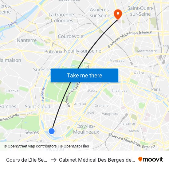 Cours de L'Ile Seguin to Cabinet Médical Des Berges de Seine map