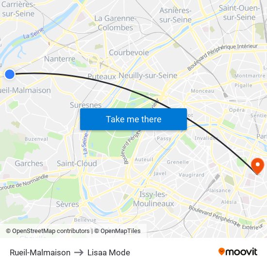 Rueil-Malmaison to Lisaa Mode map