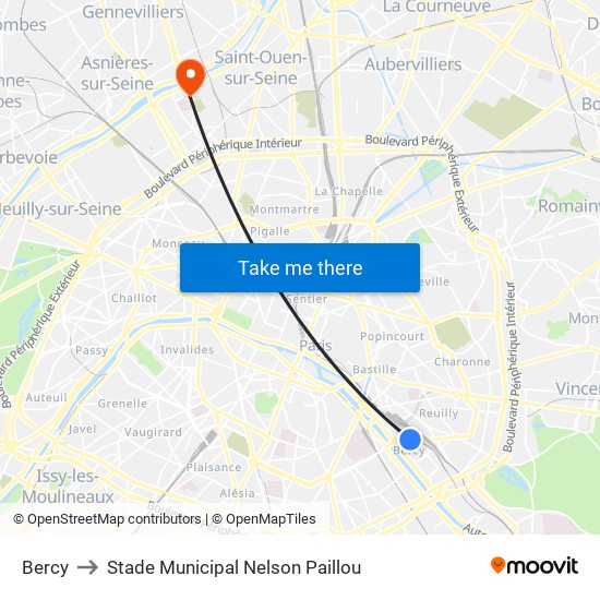 Bercy to Stade Municipal Nelson Paillou map