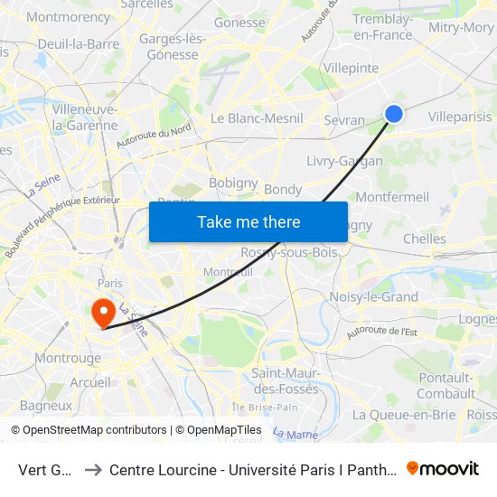 Vert Galant to Centre Lourcine - Université Paris I Panthéon-Sorbonne map
