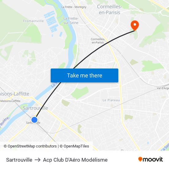 Sartrouville to Acp Club D'Aéro Modélisme map