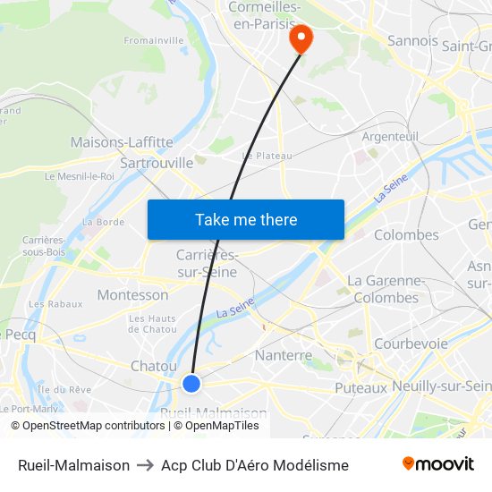 Rueil-Malmaison to Acp Club D'Aéro Modélisme map