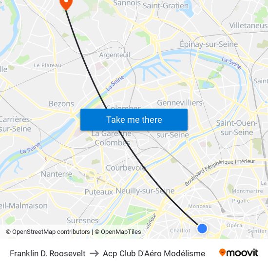 Franklin D. Roosevelt to Acp Club D'Aéro Modélisme map