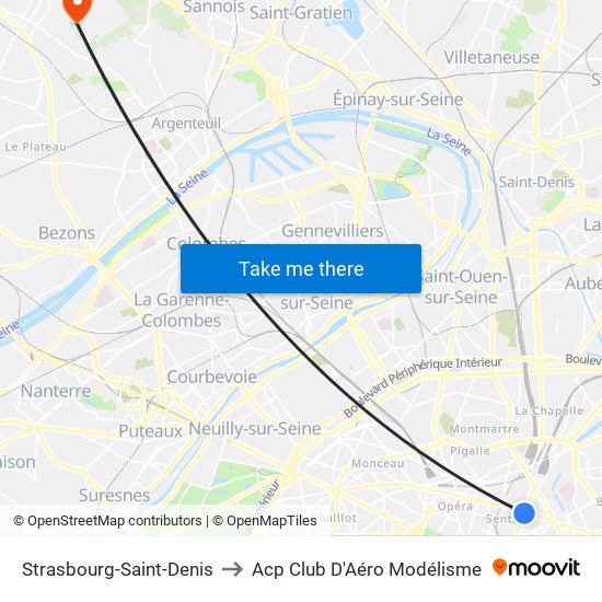 Strasbourg-Saint-Denis to Acp Club D'Aéro Modélisme map