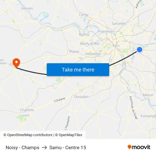 Noisy - Champs to Samu - Centre 15 map