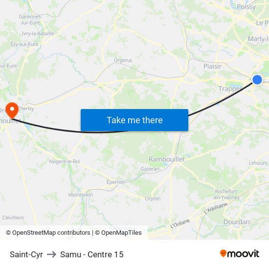 Saint-Cyr to Samu - Centre 15 map