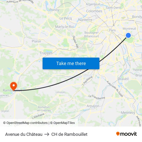 Avenue du Château to CH de Rambouillet map